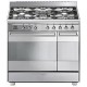 CENTRE DE CUISSON 5 GAZ SMEG PYRALYSE INOX A+