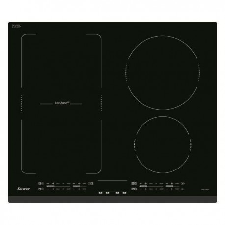 PLAQUE INDUCTION SAUTEUR 2 FOYERS + 1 ZONE MODULABLE NOIR