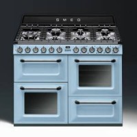 CENTRE DE CUISSON 7 GAZ SMEG CATALYSE BLEU AZUR