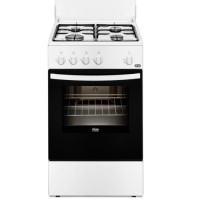 CUISINIERE 50CM FAURE 4 GAZ CONVECTION NAT MANUEL 61L BLANC