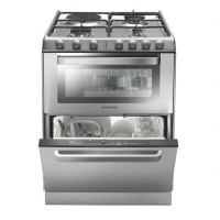 CUISINIERE ROSIERES 3G+1E LAVE VAISSELLE FOUR ELEC 41L MANUEL A INOX