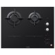 PLAQUE MIXTE DE DIETRICH 2 GAZ + 2 INDUCTIONS 4600W NOIR