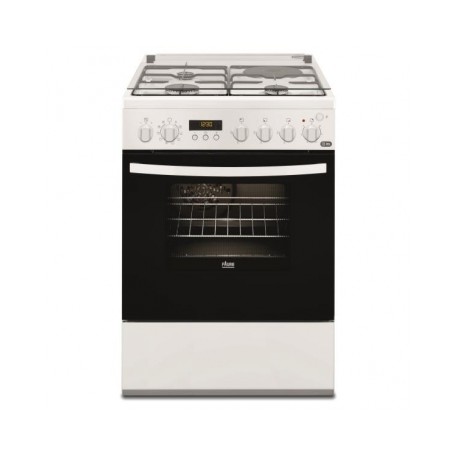 CUISINIERE FAURE MIXTE 3G+1E-FOUR MULTIFONCTION PYROLYSE 54L BLANC A