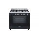 CENTRE DE CUISSON GLEM 5 GAZ FOUR CATALYSE 109L A NOIR ET INOX