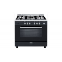 CENTRE DE CUISSON GLEM 5 GAZ FOUR CATALYSE 109L A NOIR ET INOX