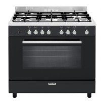 CENTRE DE CUISSON GLEM 5 GAZ FOUR CATALYSE  104L B NOIR + INOX