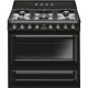 CENTRE DE CUISSON SMEG 5 GAZ FOUR 115L CATALYSE+VAPORCLEAN A NOIR