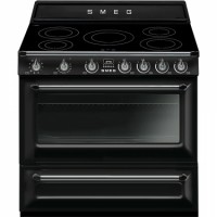 CENTRE DE CUISSON SMEG 5F INDUCTION FOUR 115L VAPOR CLEAN A NOIR