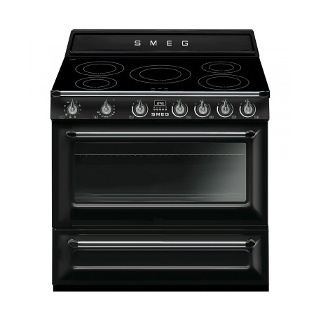 CENTRE DE CUISSON SMEG 5F INDUCTION FOUR 115L VAPOR CLEAN A NOIR