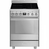 CUISINIERE SMEG 4 F INDUCTION FOUR PYROLYSE 70L A INOX