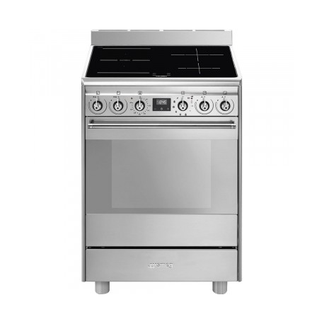 CUISINIERE SMEG 4 F INDUCTION FOUR PYROLYSE 70L A INOX