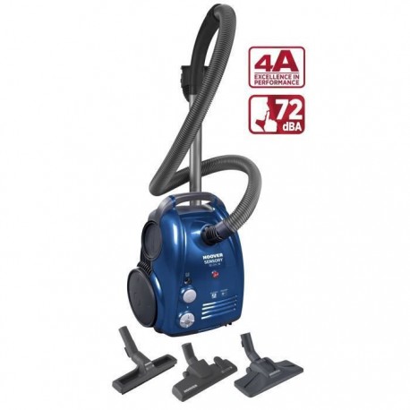 ASPIRATEUR TRAINEAU HOOVER BLEU AVEC SAC 72 DB 